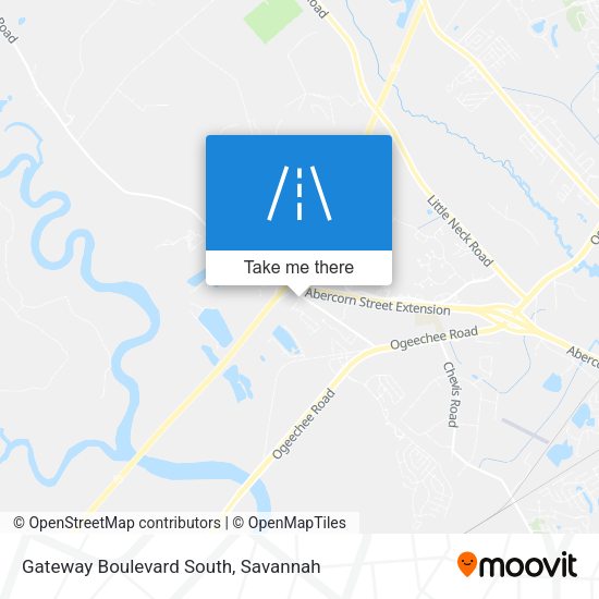 Gateway Boulevard South map