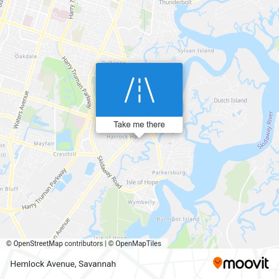 Mapa de Hemlock Avenue