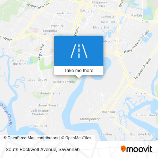 Mapa de South Rockwell Avenue