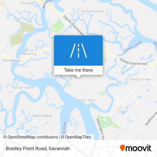 Bradley Point Road map
