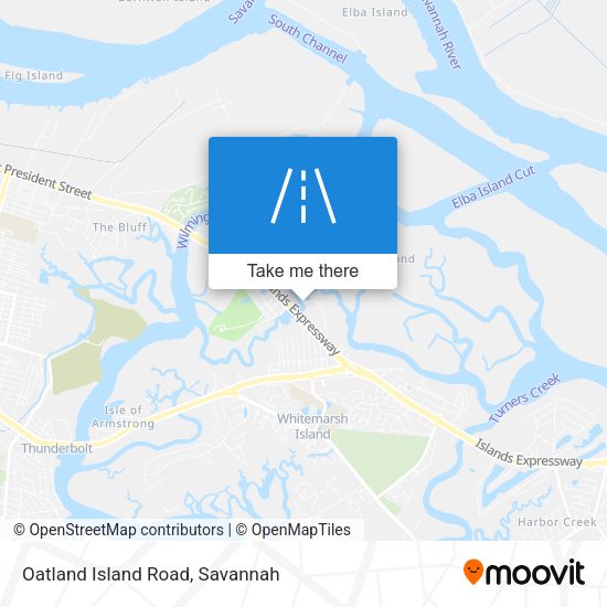 Oatland Island Road map