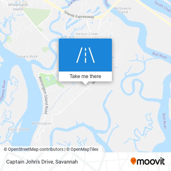 Captain John's Drive map