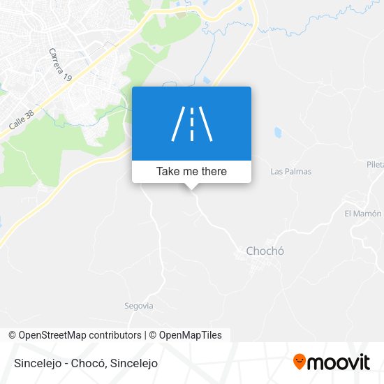 Sincelejo - Chocó map