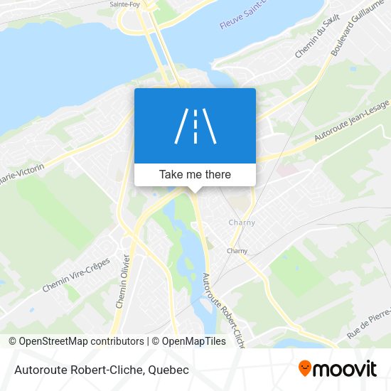 Autoroute Robert-Cliche map