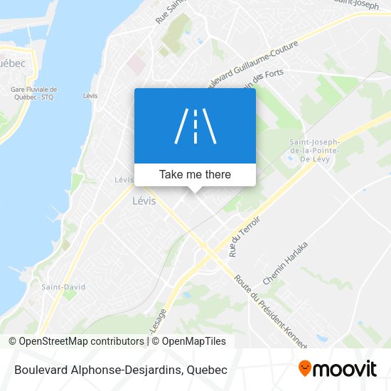 Boulevard Alphonse-Desjardins map