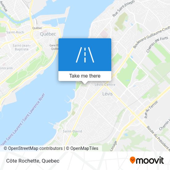 Côte Rochette map