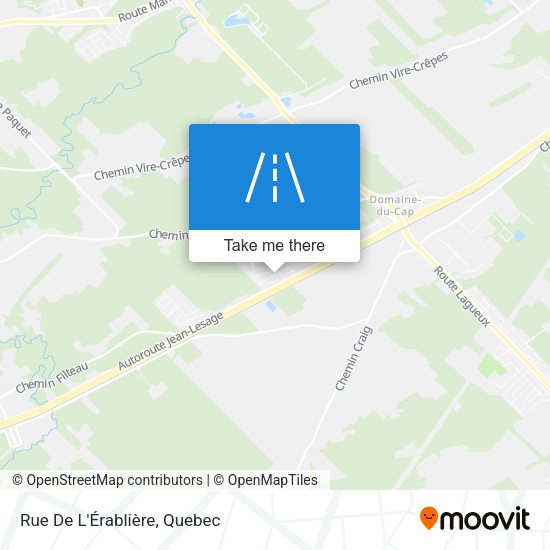 Rue De L'Érablière map