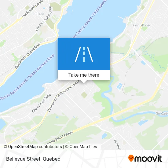 Rue Bellevue map