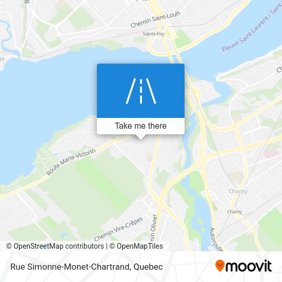 Rue Simonne-Monet-Chartrand map