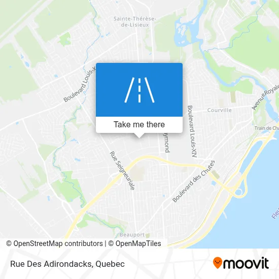 Rue Des Adirondacks map