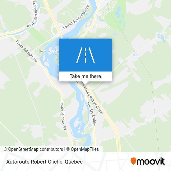 Autoroute Robert-Cliche map