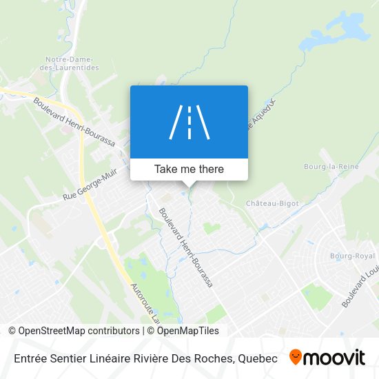 Entrée Sentier Linéaire Rivière Des Roches map