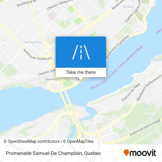 Promenade Samuel-De Champlain map