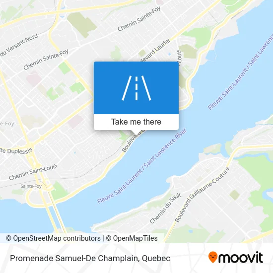 Promenade Samuel-De Champlain map