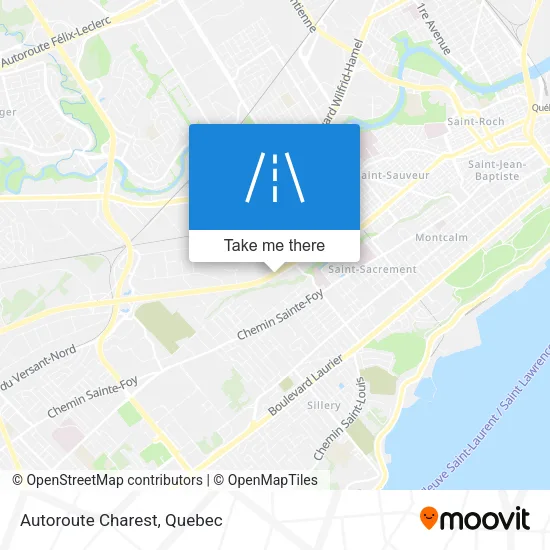 Autoroute Charest map