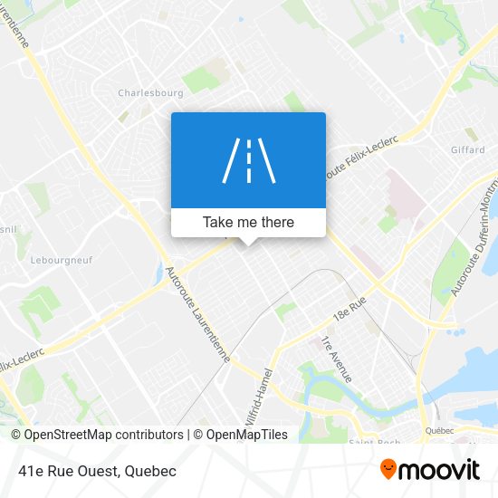 41e Rue Ouest map