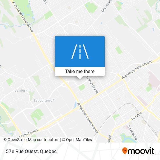 57e Rue Ouest map