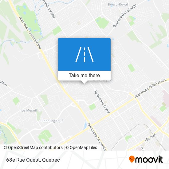 68e Rue Ouest map