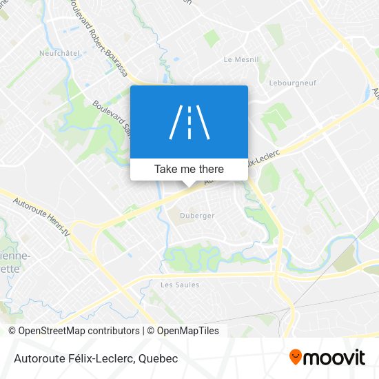 Autoroute Félix-Leclerc map