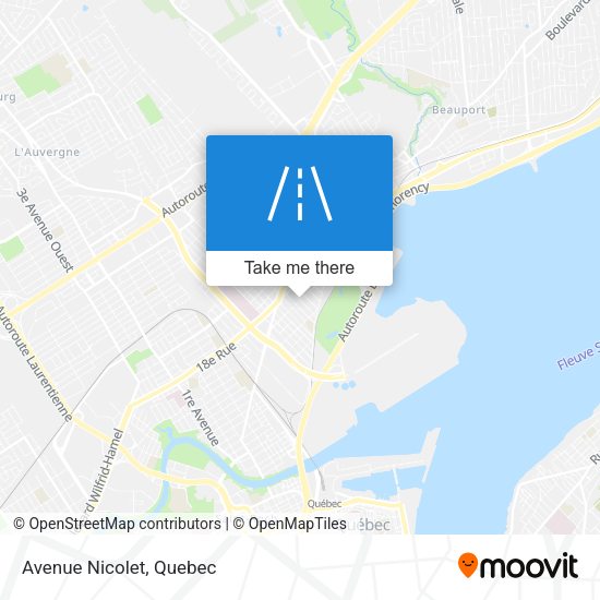 Avenue Nicolet map