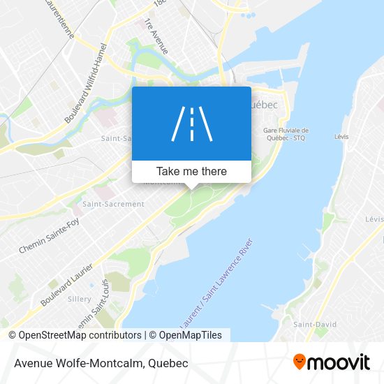 Avenue Wolfe-Montcalm map