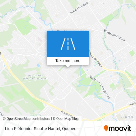 Lien Piétonnier Sicotte Nantel map