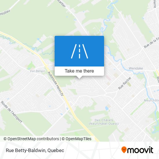 Rue Betty-Baldwin map