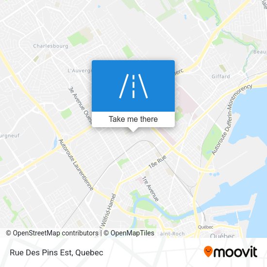 Rue Des Pins Est map