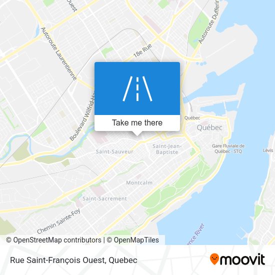 Rue Saint-François Ouest map