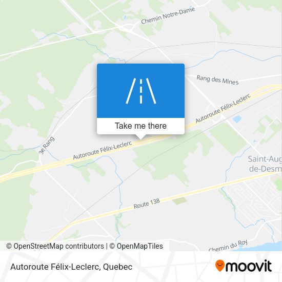 Autoroute Félix-Leclerc map