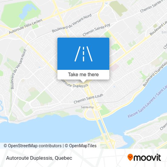 Autoroute Duplessis map