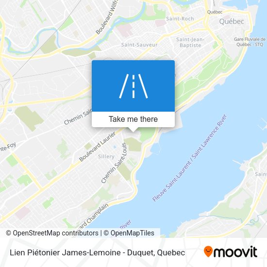 Lien Piétonier James-Lemoine - Duquet map