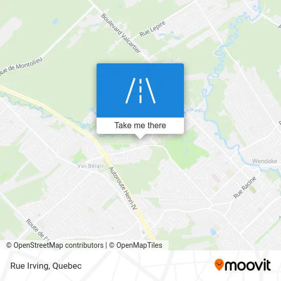 Rue Irving map