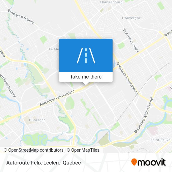 Autoroute Félix-Leclerc map
