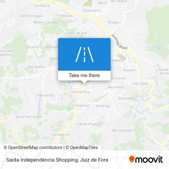 Saída Independência Shopping map