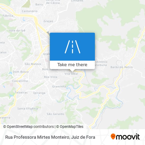 Mapa Rua Professora Mirtes Monteiro