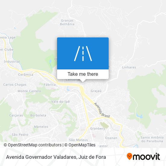 Mapa Avenida Governador Valadares