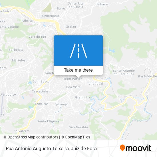 Mapa Rua Antônio Augusto Teixeira