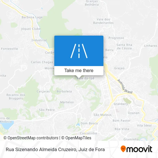 Rua Sizenando Almeida Cruzeiro map