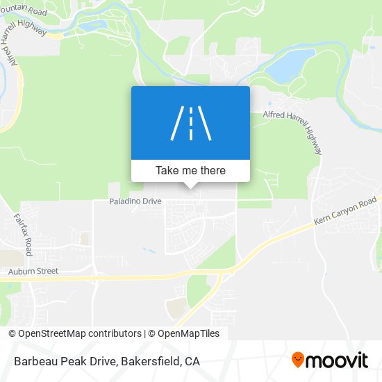 Barbeau Peak Drive map