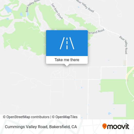Cummings Valley Road map