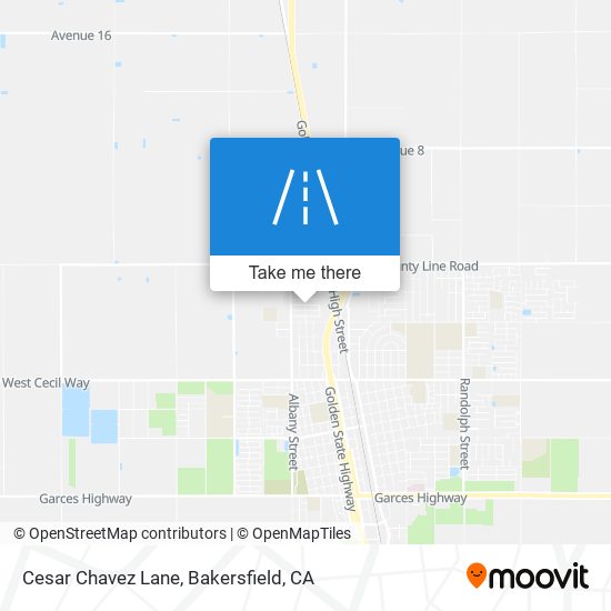 Cesar Chavez Lane map