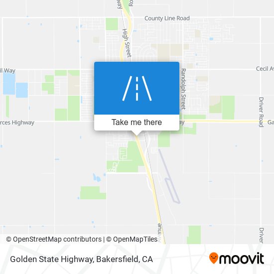 Golden State Highway map