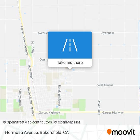 Hermosa Avenue map