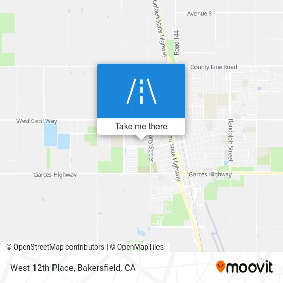 West 12th Place map