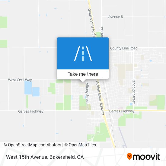 West 15th Avenue map