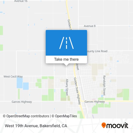 Mapa de West 19th Avenue