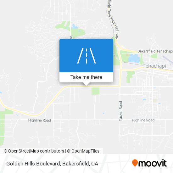 Golden Hills Boulevard map