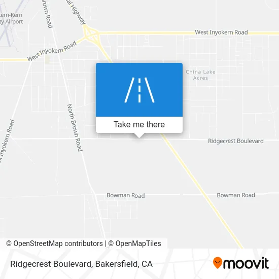 Ridgecrest Boulevard map