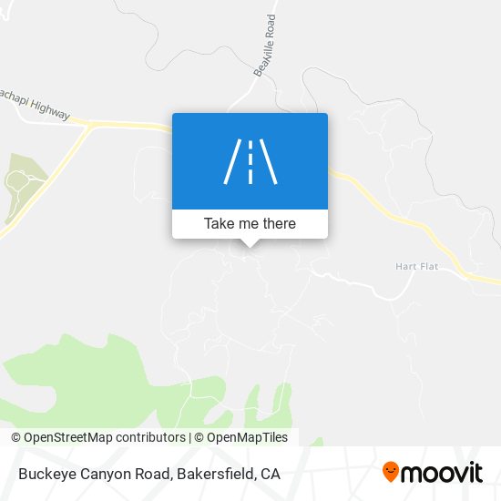 Buckeye Canyon Road map